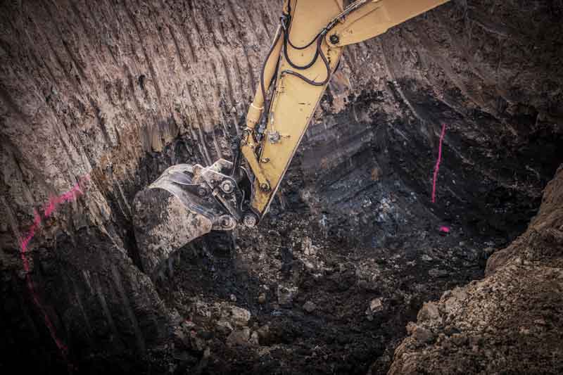 Excavating Contractor Backhoe