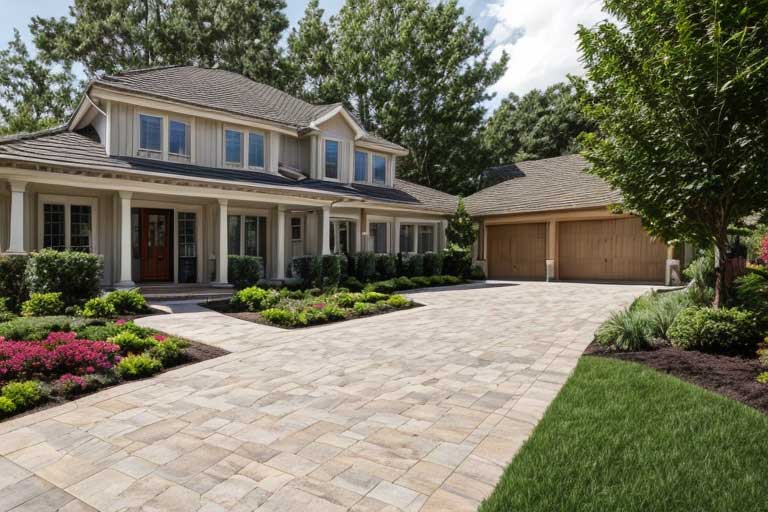 Flagstone Driveway